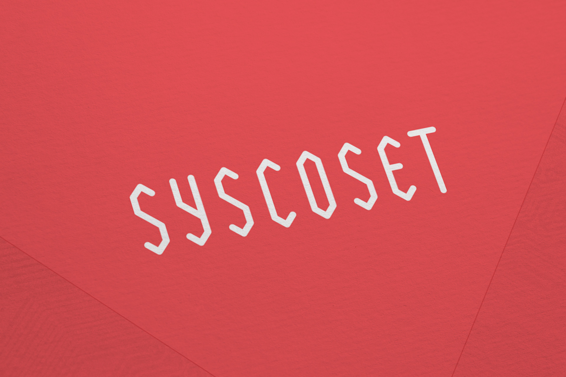SYSCOSET Logotype Custom font + Website layout